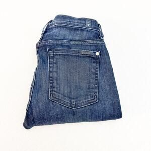 7 For All Mankind The Cropped Skinny Denim Jeans Size 27